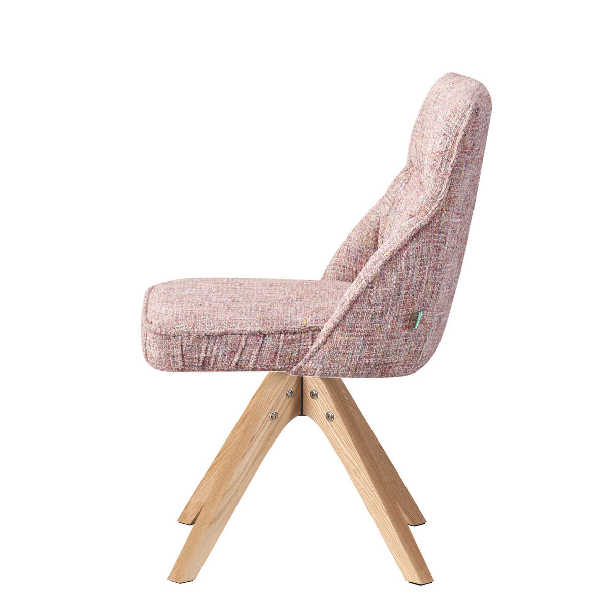 ESSZIMMERSTUHL TALINA 2er-Set - Hellrosa, Holz/Textil (49/84/62cm) - DUBI Möbel