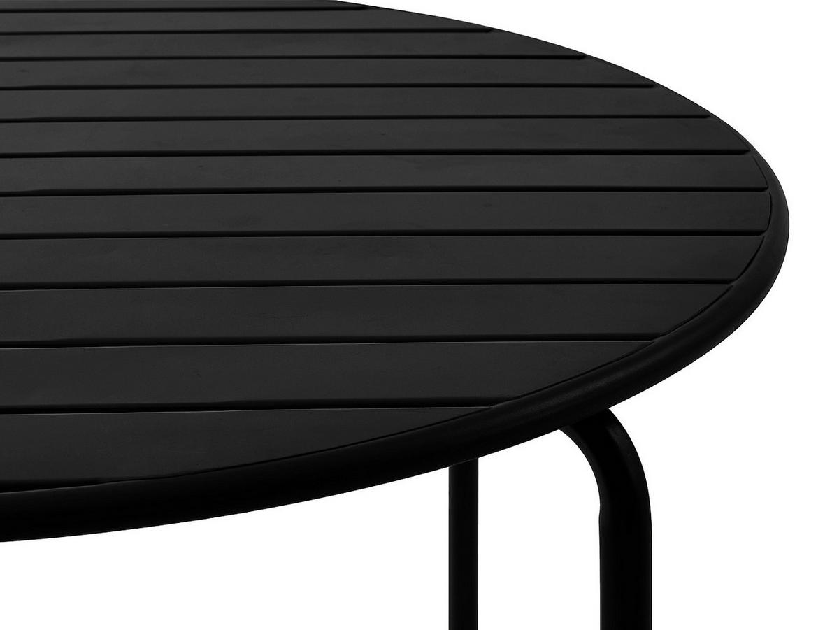 GARTENTISCH rund - D. 110 cm - Metall - Schwarz - MIRMANDE von MYLIA - Schwarz, Metall (110/110/74cm) - Vente-Unique