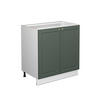 SPÜLENUNTERSCHRANK Fame-Line Grün-Gold Landhaus 80 cm mit Regal ohne AP - Weiß/Grün, Holzwerkstoff (80/82/51.6cm) - Vicco