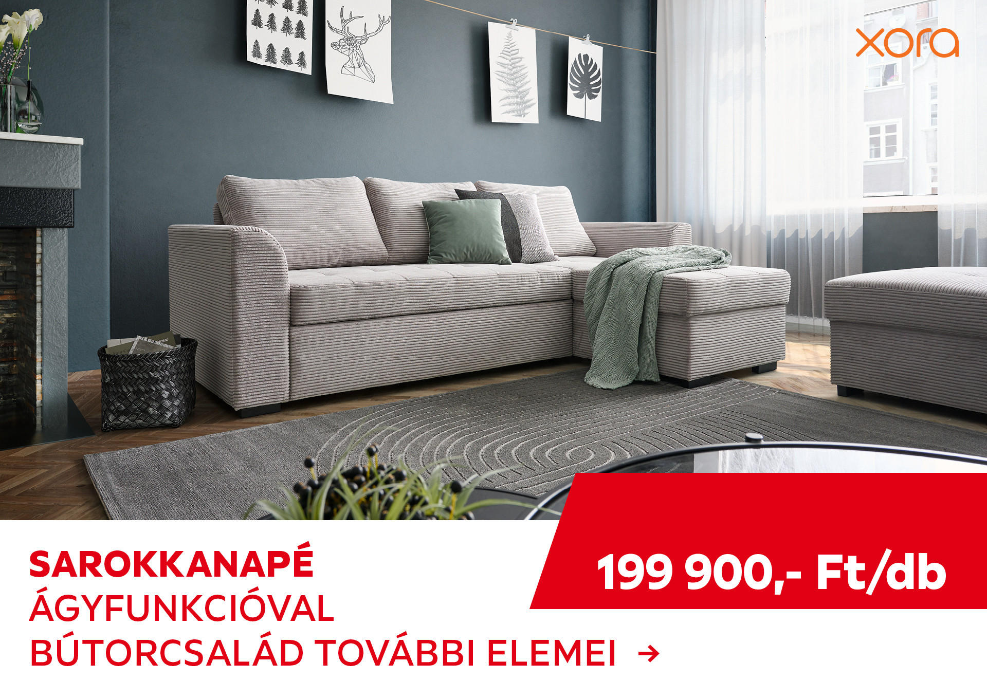 SAROKKANAPÉ Kiemelt termék  - Ft.- helyett 259900 Ft.-