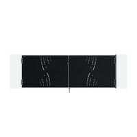 STAHLFLÜGELTOR Nali Veleta Mattschwarz 3,5m H.120cm + 2 STAHLPFOSTEN Dario - Schwarz, Metall (343/120cm) - Casanoov