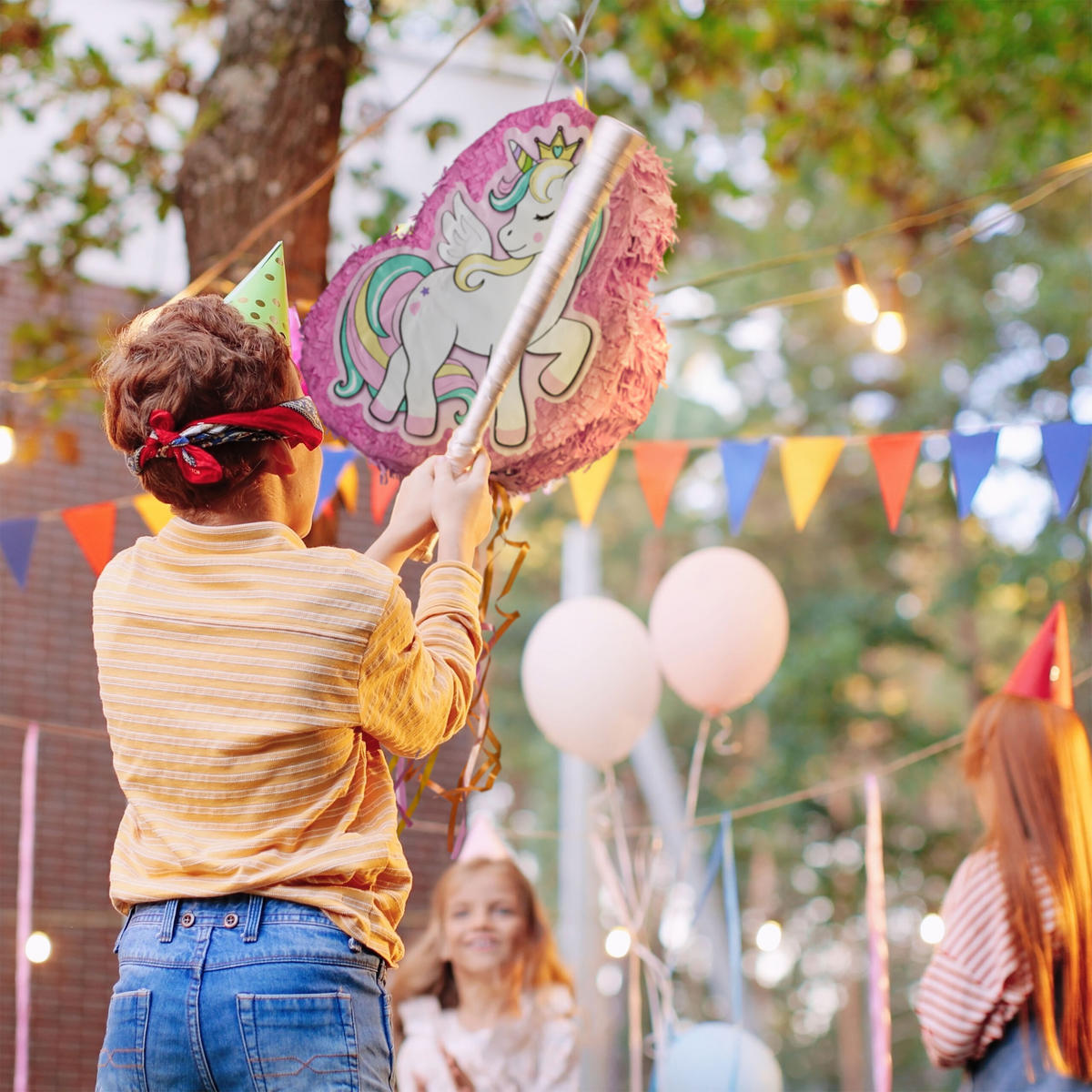 PINATA - Pink, Papier/Wellpappe (42/43/9cm) - Relaxdays