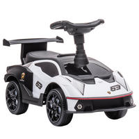 KINDER RUTSCHAUTO, Weiß+Schwarz, Kunststoff+ Metall - Weiß, Metall (67/28/38cm) - AIYAPLAY