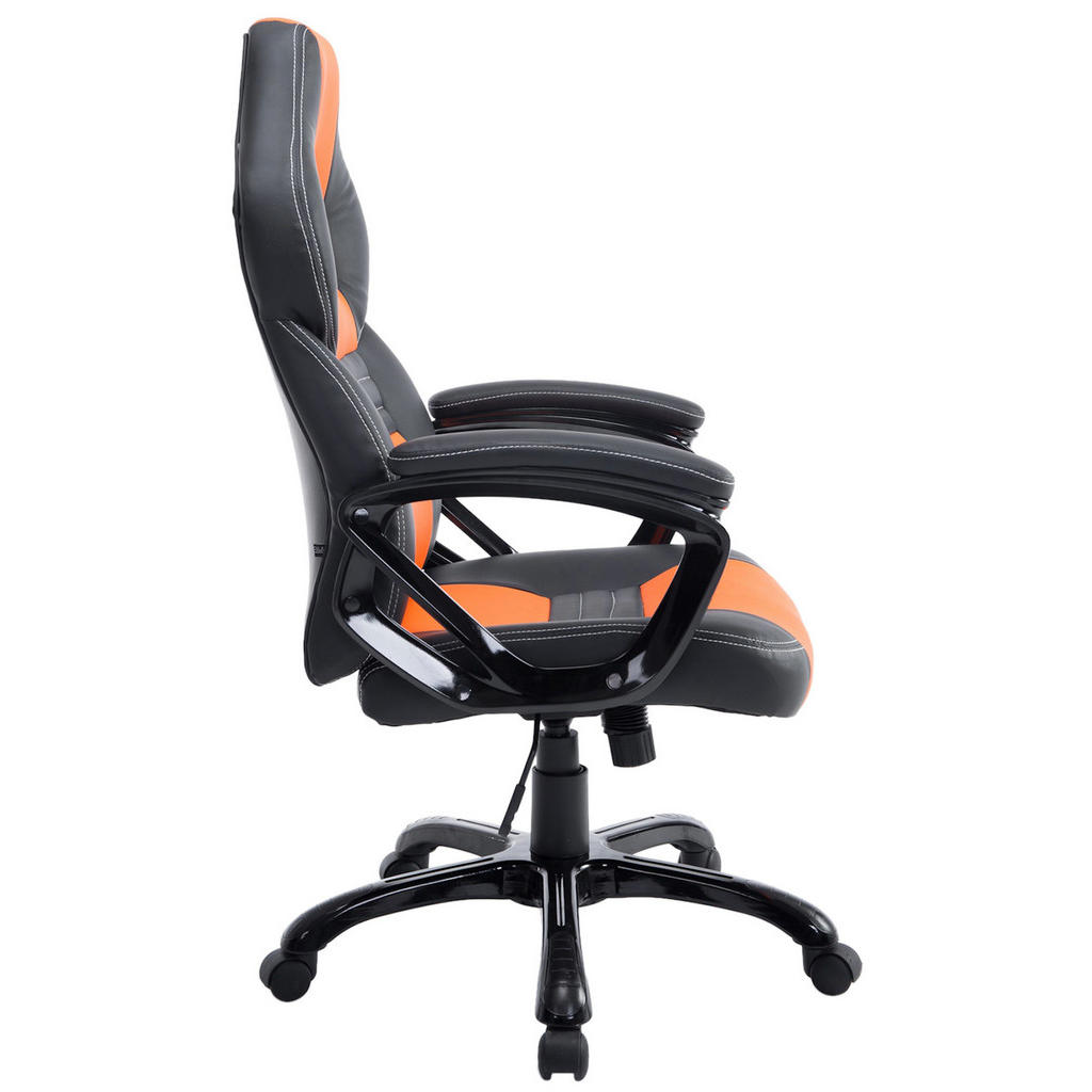 Thumbnail - TPFLiving Bürostuhl, Orange, Textil, 65x124x70 cm, Arbeitszimmer, Bürostühle, Drehstühle