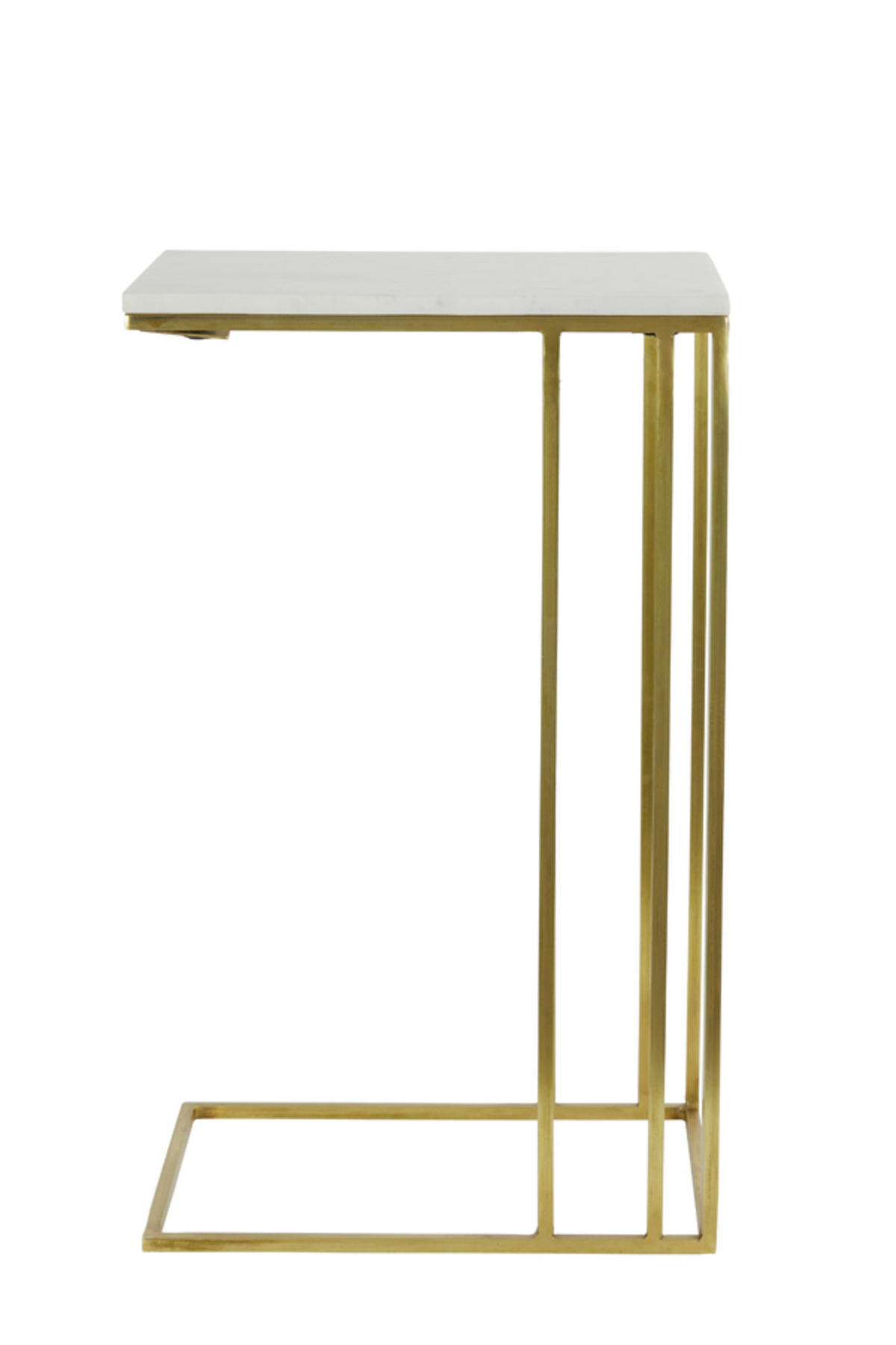 BEISTELLTISCH Roshan Weiß 41/31/71 cm - Weiß, Stein (41/31/71cm) - Light & Living