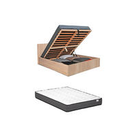 BETT mit Bettkasten - 2 Personen - Holz, Platte - Naturfarben Hell - Naturfarben, Holz (160/200cm) - Vente-Unique