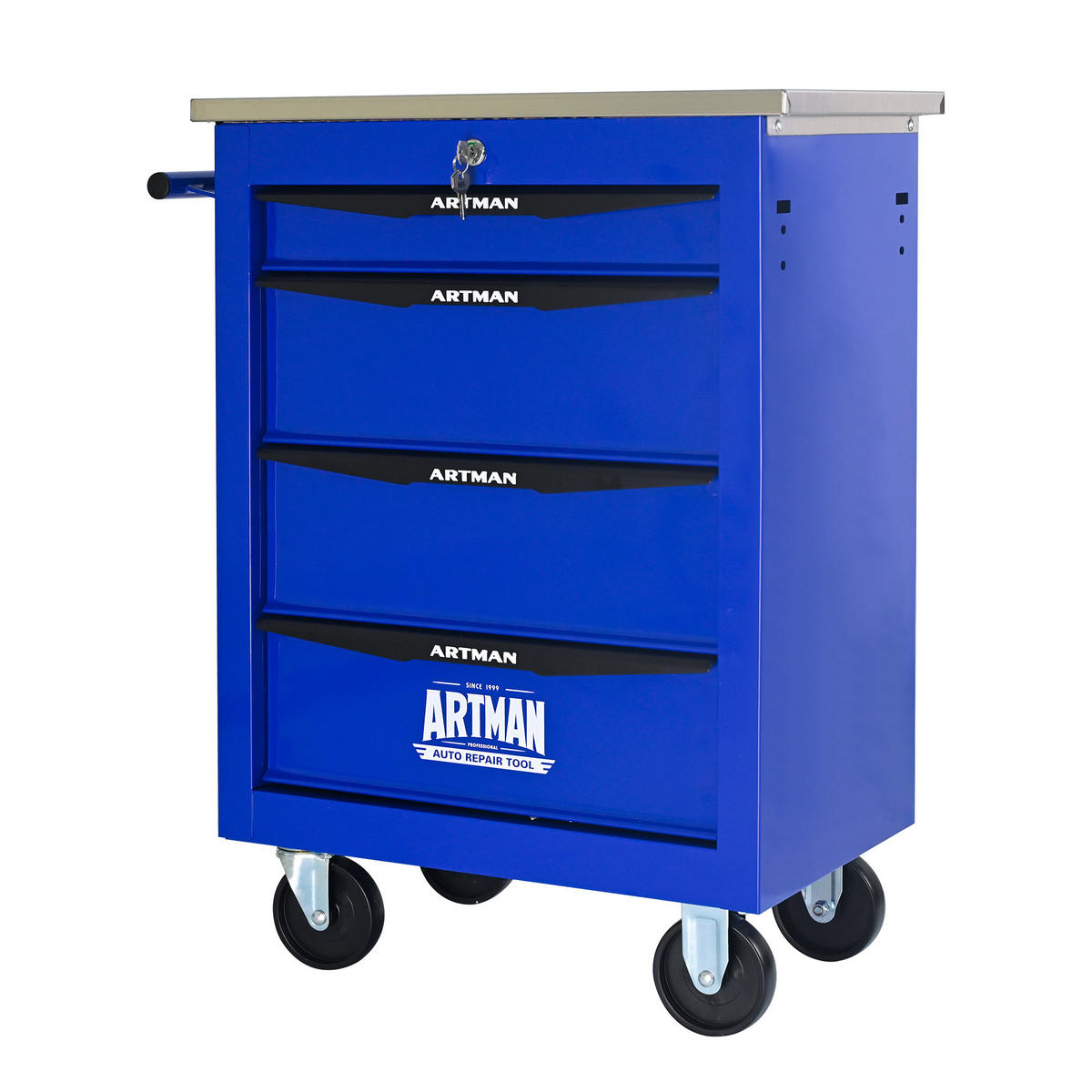 KOMBINATIONSKOFFER – 4 Schubladen, blau - Multicolor, Metall (34.5/78/62.5cm) - DCA