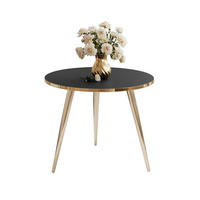 COUCHTISCH SOLEIL GOLD Schwarz Matt, 50cm - Schwarz, Holzwerkstoff (50/50/47cm) - Lookway