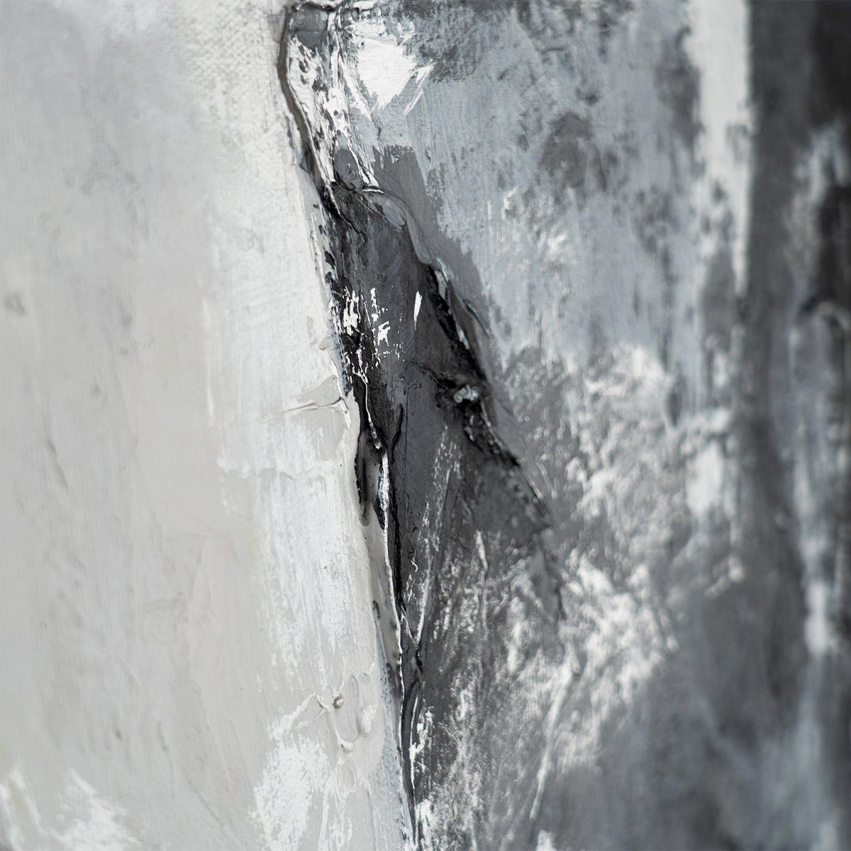 GEMÄLDE Kontrastreiche Reflexionen Schattenfugenrahmen Schwarz 140x100 cm - Schwarz, Holz (140/100cm) - YS-art gallery