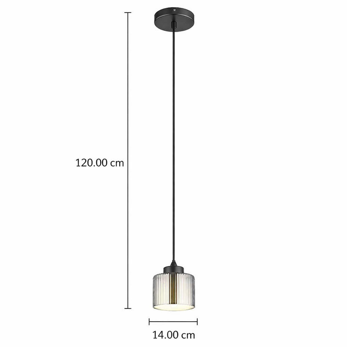 HÄNGELEUCHTE Glas Schwarz Chrom - Schwarz, Glas (14/14/120cm) - Globo Lighting