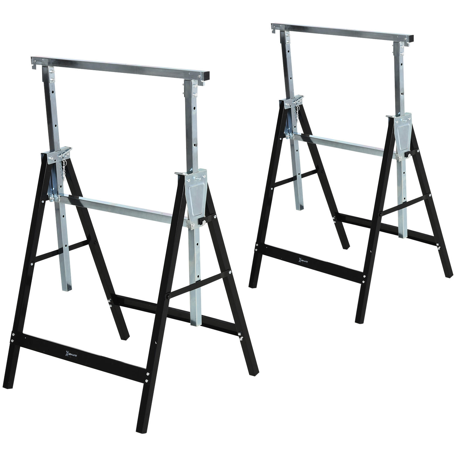 SÄGEBOCK, Arbeitsbock, Metall, Schwarz - Schwarz, Metall (68/56/80cm) - DURHAND