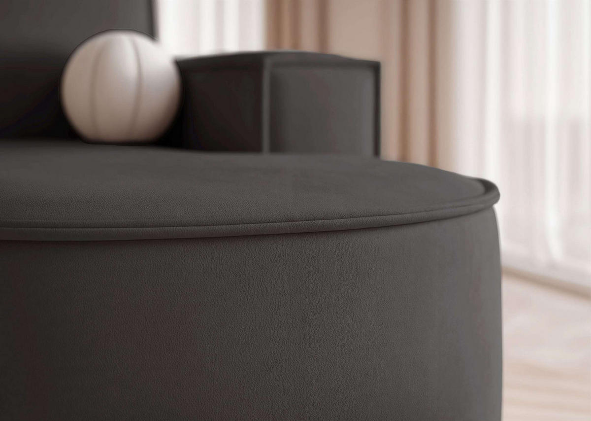 WOHNLANDSCHAFT U-Form mit Schlaffunktion, Schwarz - Schwarz, Textil (316/88/157cm) - Idohome