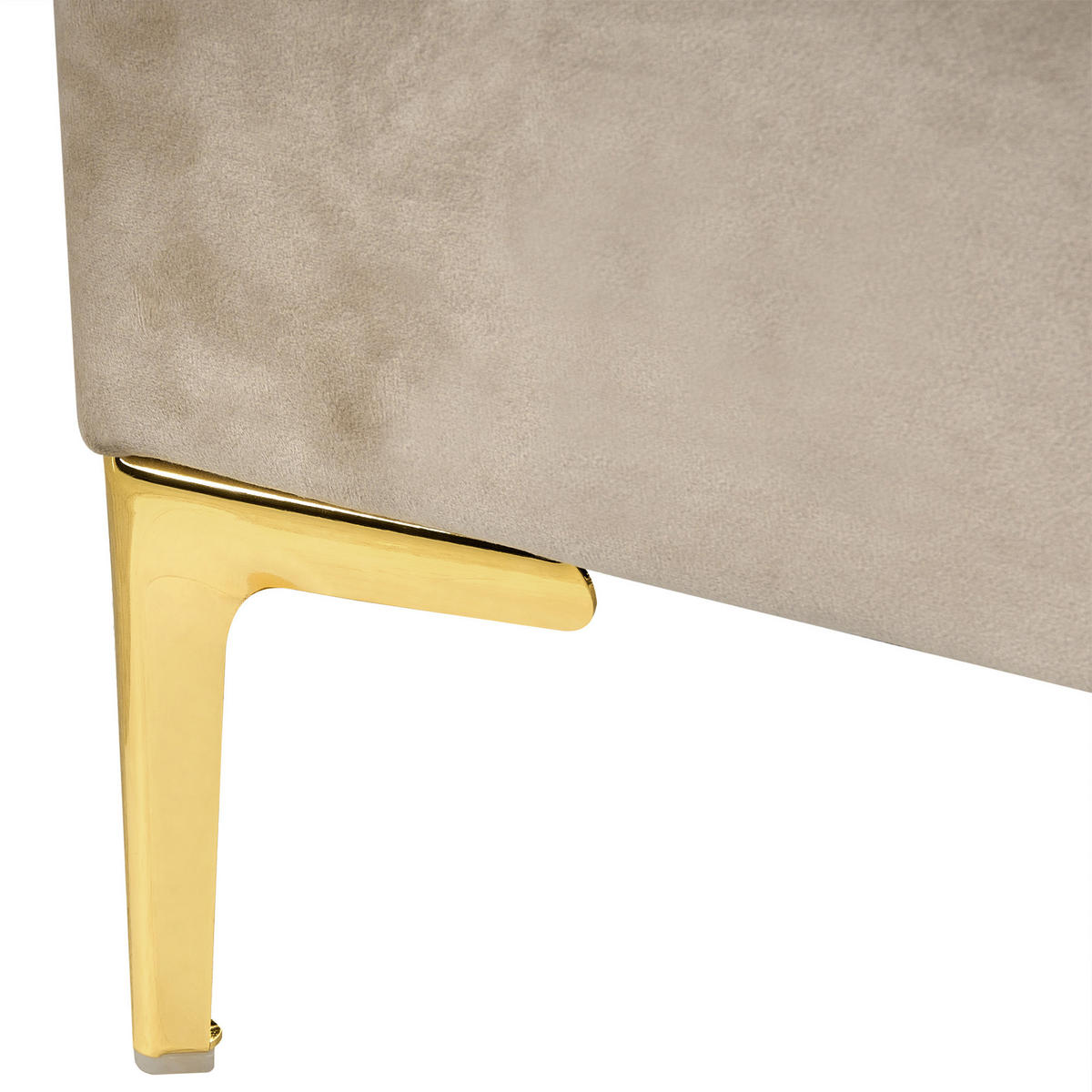 BETT mit Lattenrost 160/200 cm Samtstoff Taupe Sauvian - Taupe, Textil (160/200cm) - Beliani