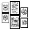POSTER Set Mit 6 Biblisch In Rustikale Zitate A3 & A4 Rahmenlos - Klar, Papier (29/3cm) - Nacnic
