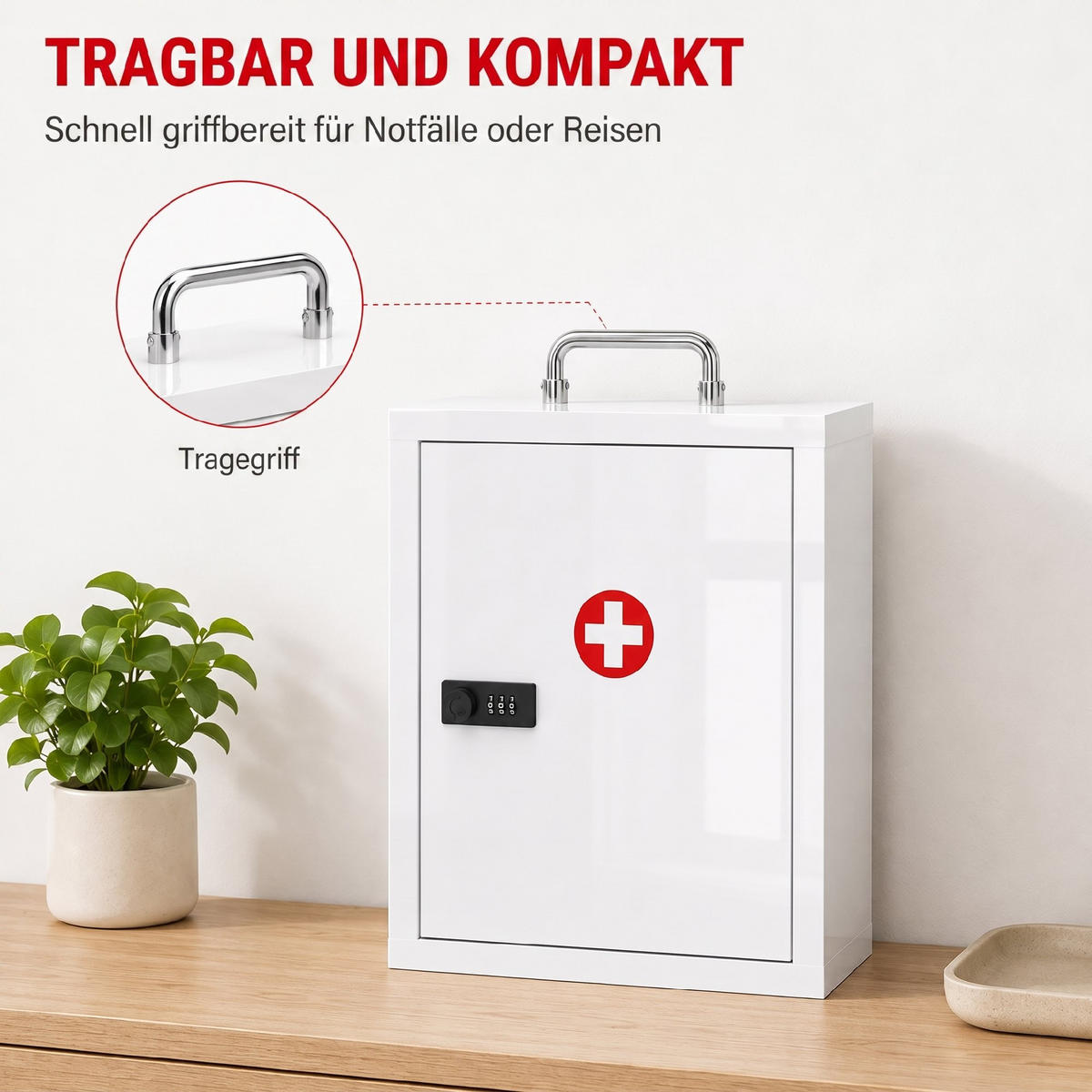 MEDIZINSCHRANK Kaltgewalzter Stahl Weiß - Weiß, Metall (14/38/32cm) - HOMCOM