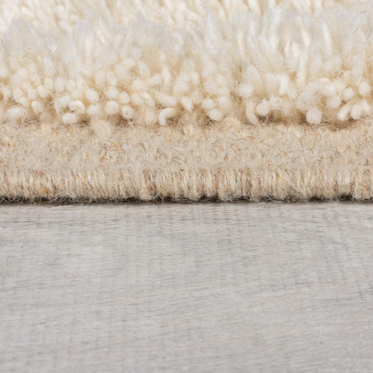 WOLLTEPPICH, Hoch-Tief Struktur Geometrisch, mit Fransen, Wohnzimmer Beige Rechteckig 200x290 - Beige, Textil (200/290cm) - KADIMA DESIGN