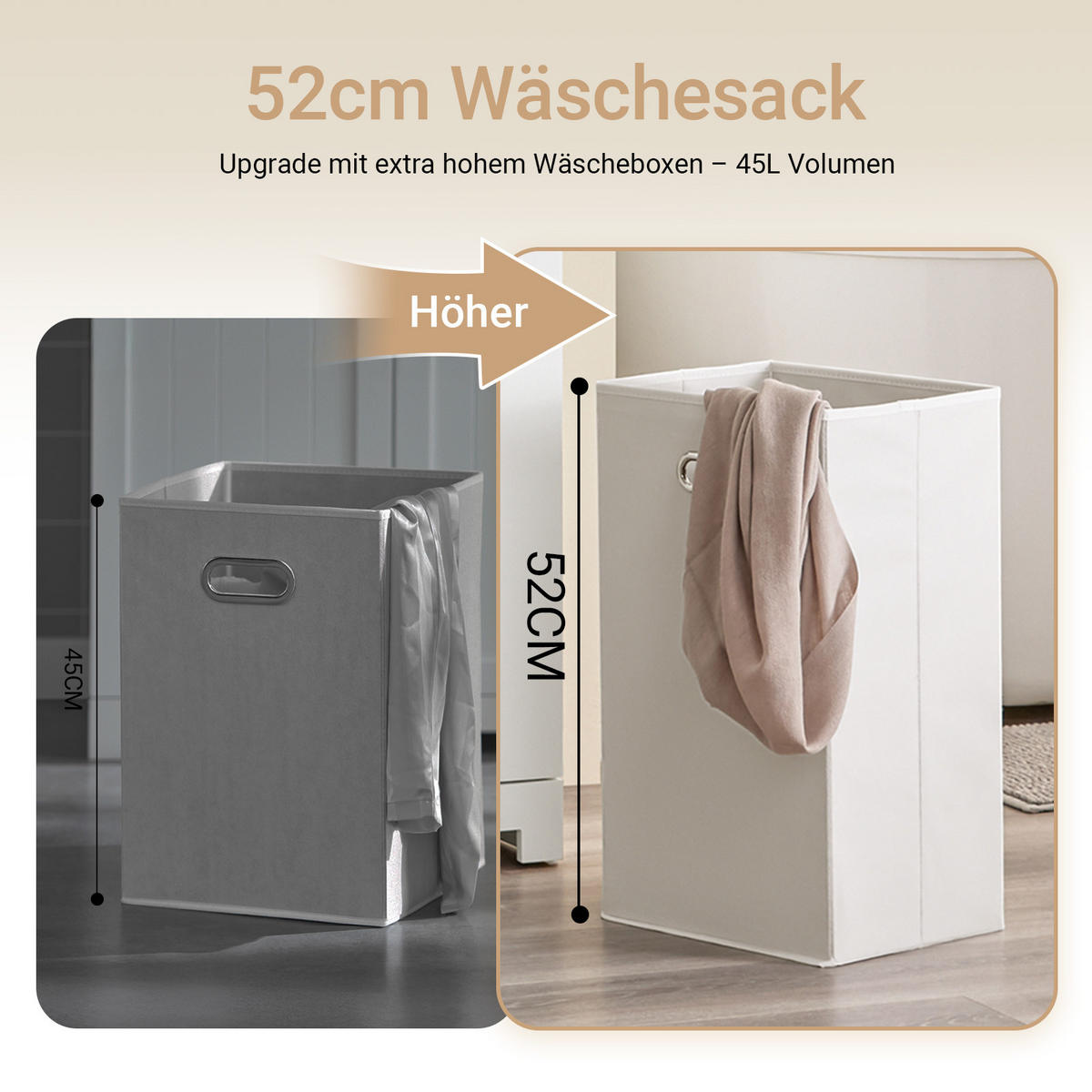 WÄSCHESCHRANK, Badschrank mit 2 Wäschesäcken, 78x38x90cm - Weiß, Holzwerkstoff (78/90/38cm) - SoBuy