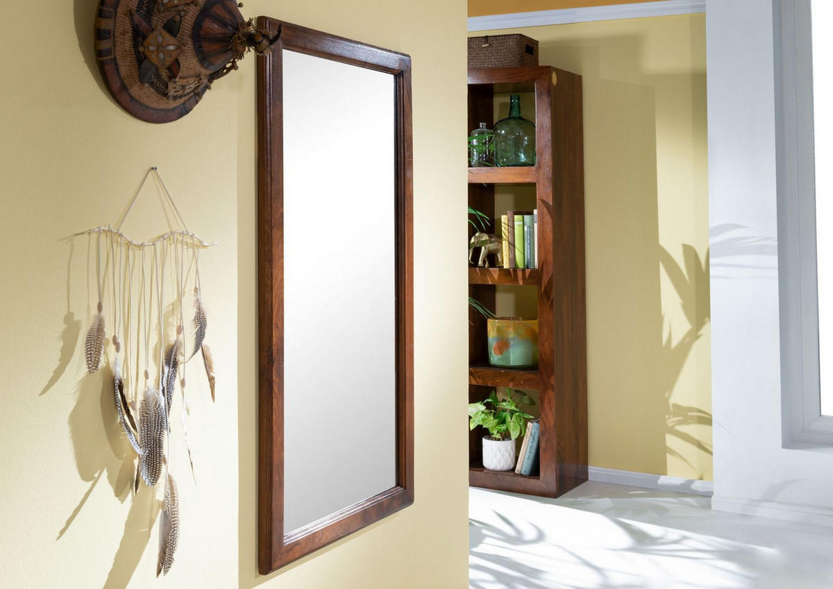 SPIEGEL Akazie 115x6x60 nougat lackiert OXFORD #327 - Dunkelbraun, Holz (115/60/6cm) - Massivmoebel24