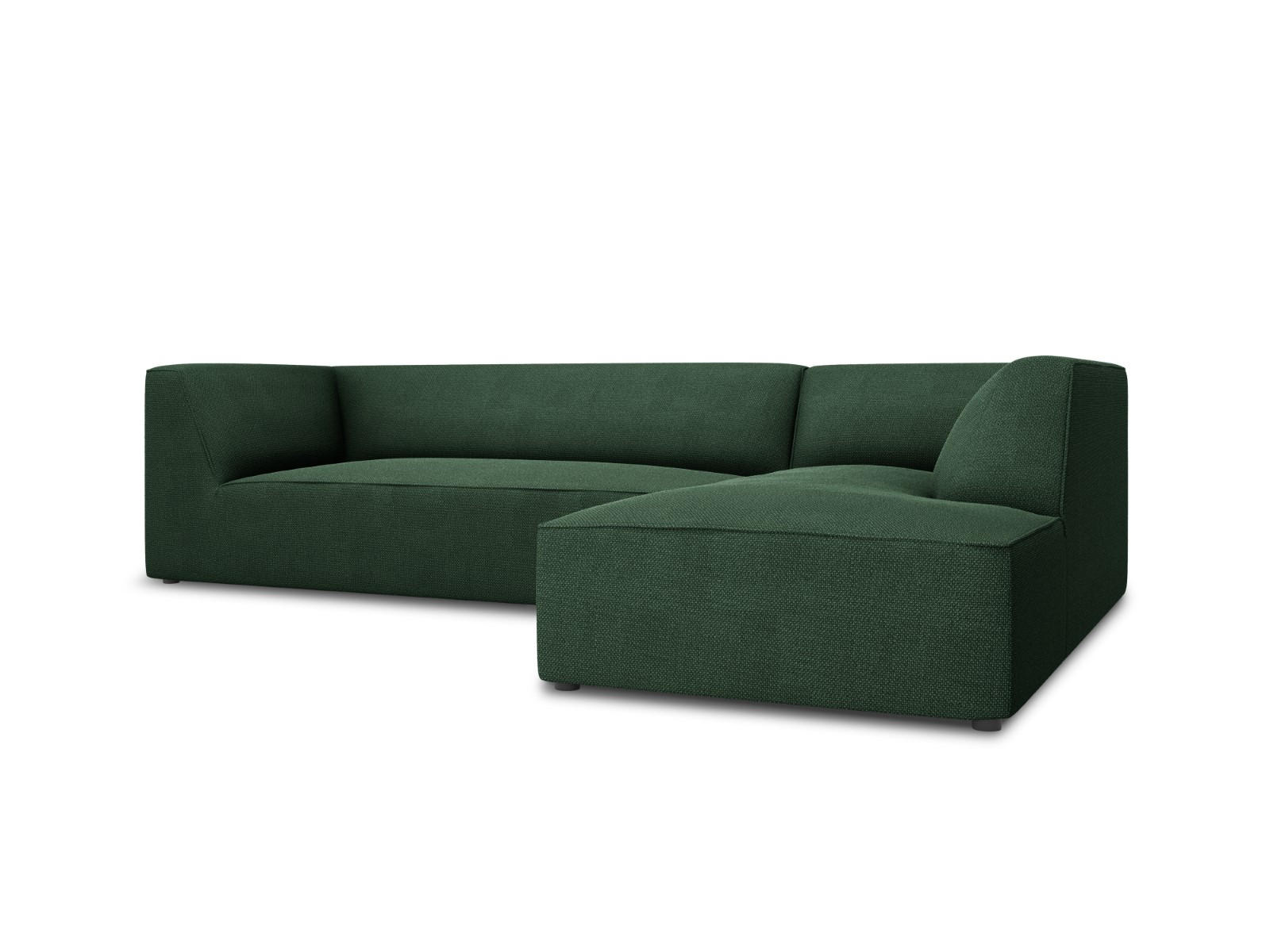ECKSOFA rechts Ruby aus strukturiertem Stoff grün 4 Sitzplätze - Grün, Textil (180/273cm) - Micadoni
