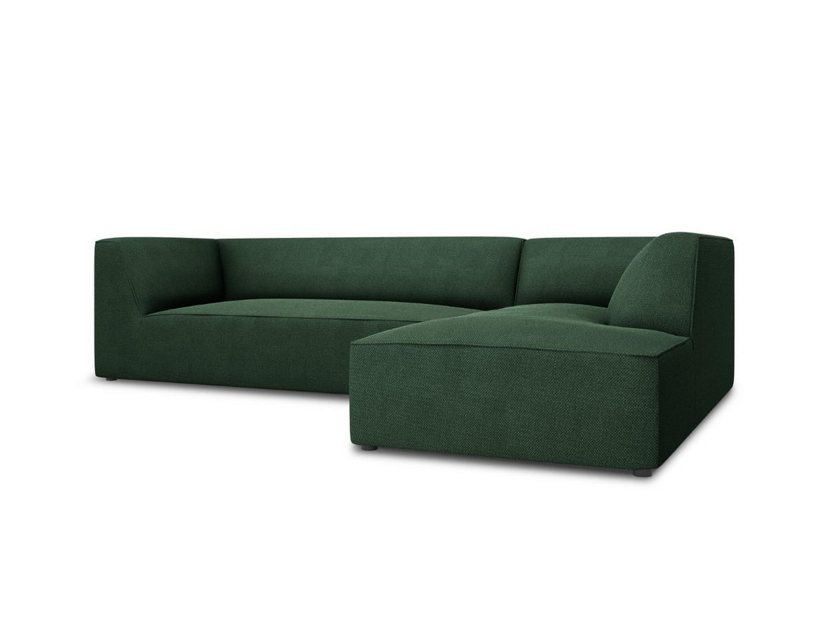 ECKSOFA rechts Ruby aus strukturiertem Stoff grün 4 Sitzplätze - Grün, Textil (180/273cm) - Micadoni