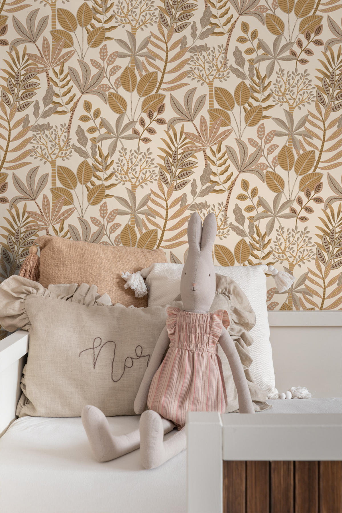 TAPETE Blätter 50 x 900 cm - Beige, Papier (50/900cm) - ESTAhome