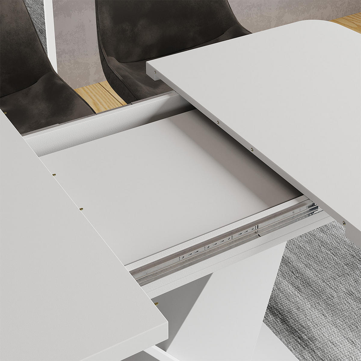 JÍDELNÍ STŮL Fenaro Bílá - bílá, kompozitní dřevo (80/120/77.4cm) - Vicco