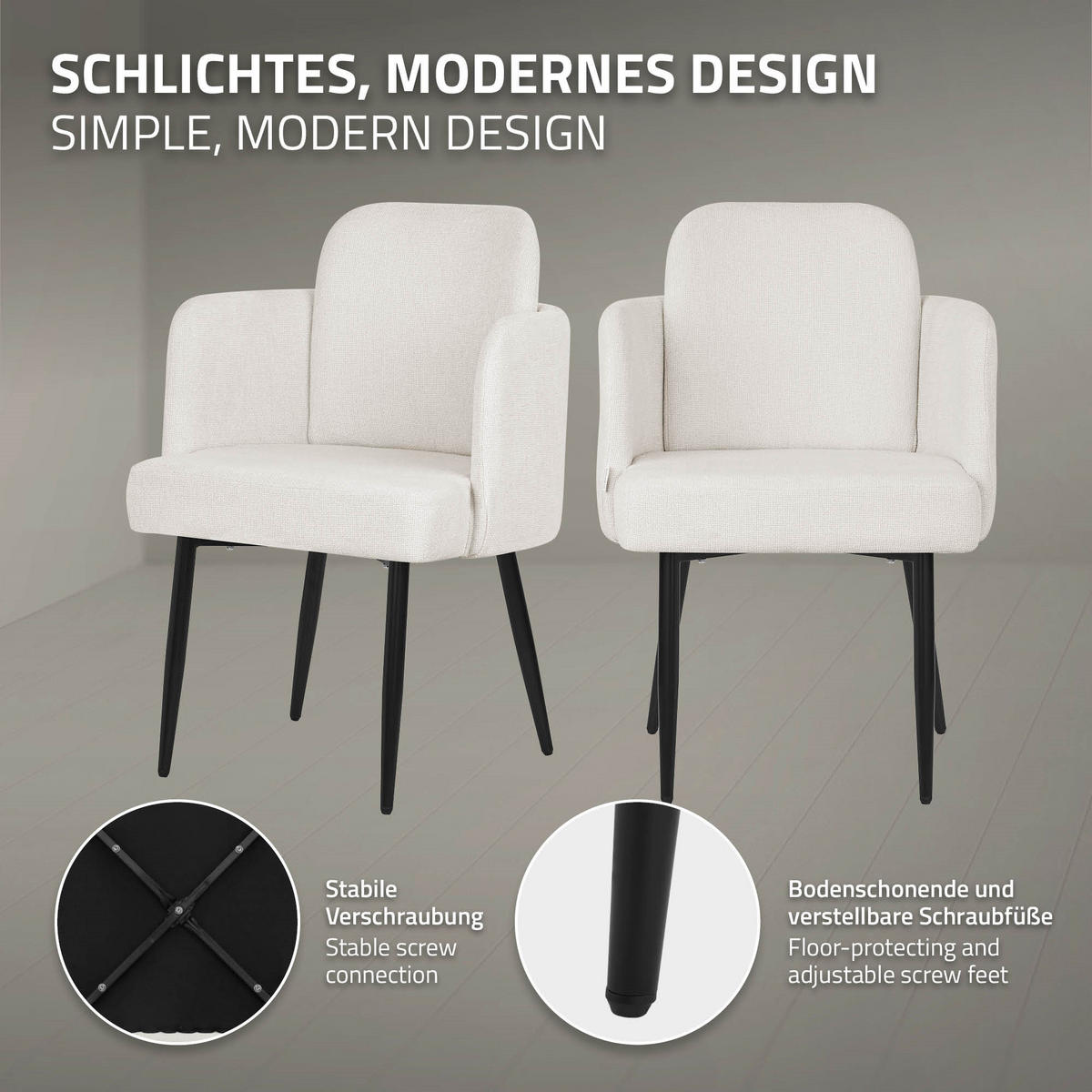 JÍDELNÍ ŽIDLE, sada 4 ks, béžová, s látkovým potahem v ratanovém vzhledu - černá/béžová, kov/textil (59/86/59cm) - ML-DESIGN