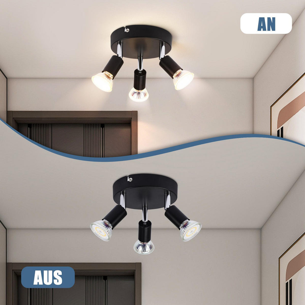 STRAHLER Hannah 14/14/11 cm - Schwarz, Metall (14/14/11cm) - Nettlife