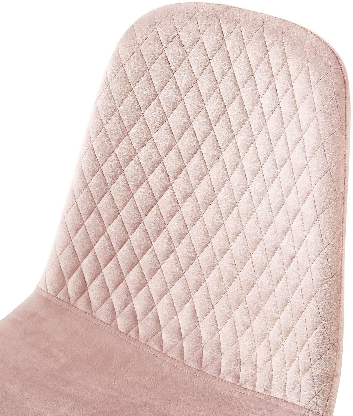 STUHL Samt Pink - Pink/Schwarz, Textil/Metall (44/88/54cm) - CLP