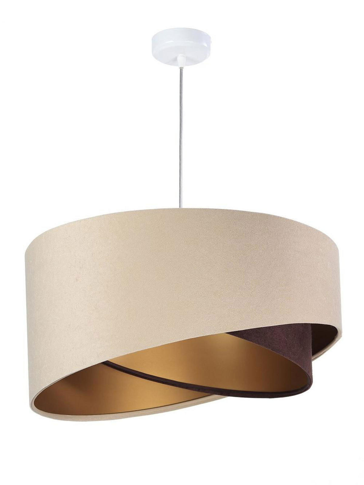 HÄNGELEUCHTE Beige 50/23 cm - Braun, Kunststoff (50/1/23cm) - ONZENO