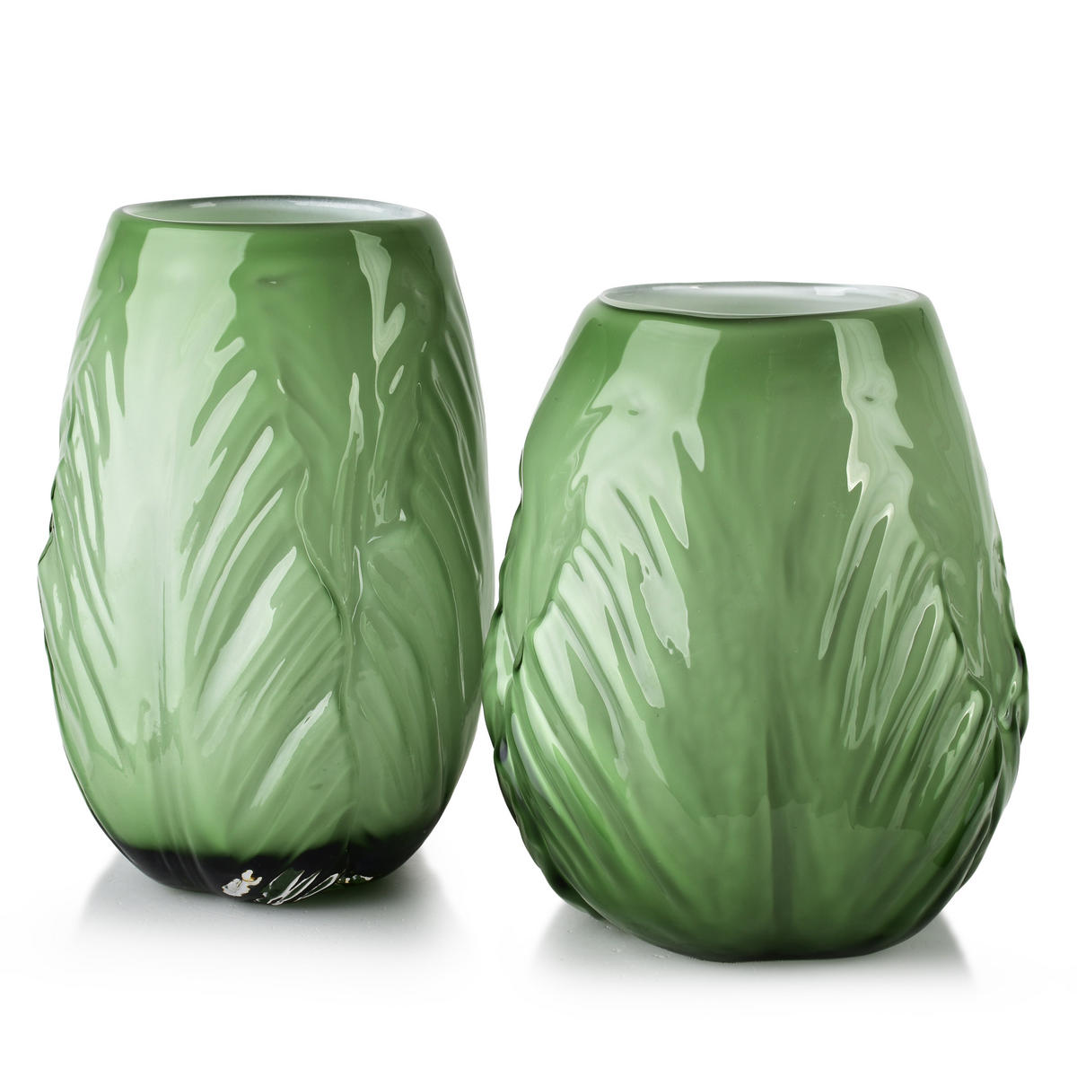 VASE SERENITE 20/24cm Glas - Grün, Glas (25cm) - Mondex