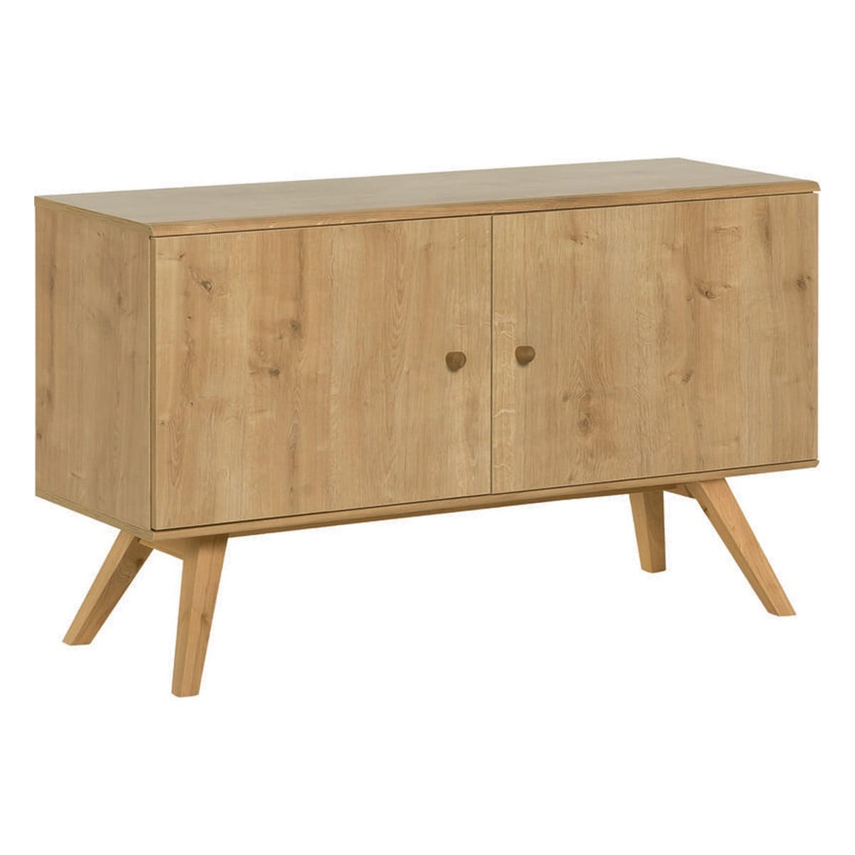 SIDEBOARD mit 2 Türen L120 cm - NATURE - Eichefarben, Holzwerkstoff (120/72/40cm) - Calicosy