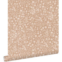 TAPETE Blumen 53 cm x 10.05 m - Terracotta, Papier (53/0.1cm) - ESTAhome