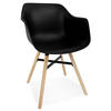 ESSZIMMERSTUHL Polypropylen Skandinavisch Hochbelastbar, Schwarz 81x57x56,5 cm - Beige/Schwarz, Kunststoff/Buchenholz (57/57/57cm) - KADIMA DESIGN