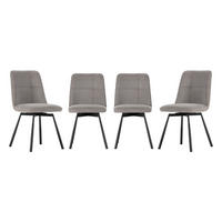 ESSZIMMERSTÜHLE 4er Set 56/46/49,5 cm - Grau, Textil (56/49.5/46cm) - Calicosy