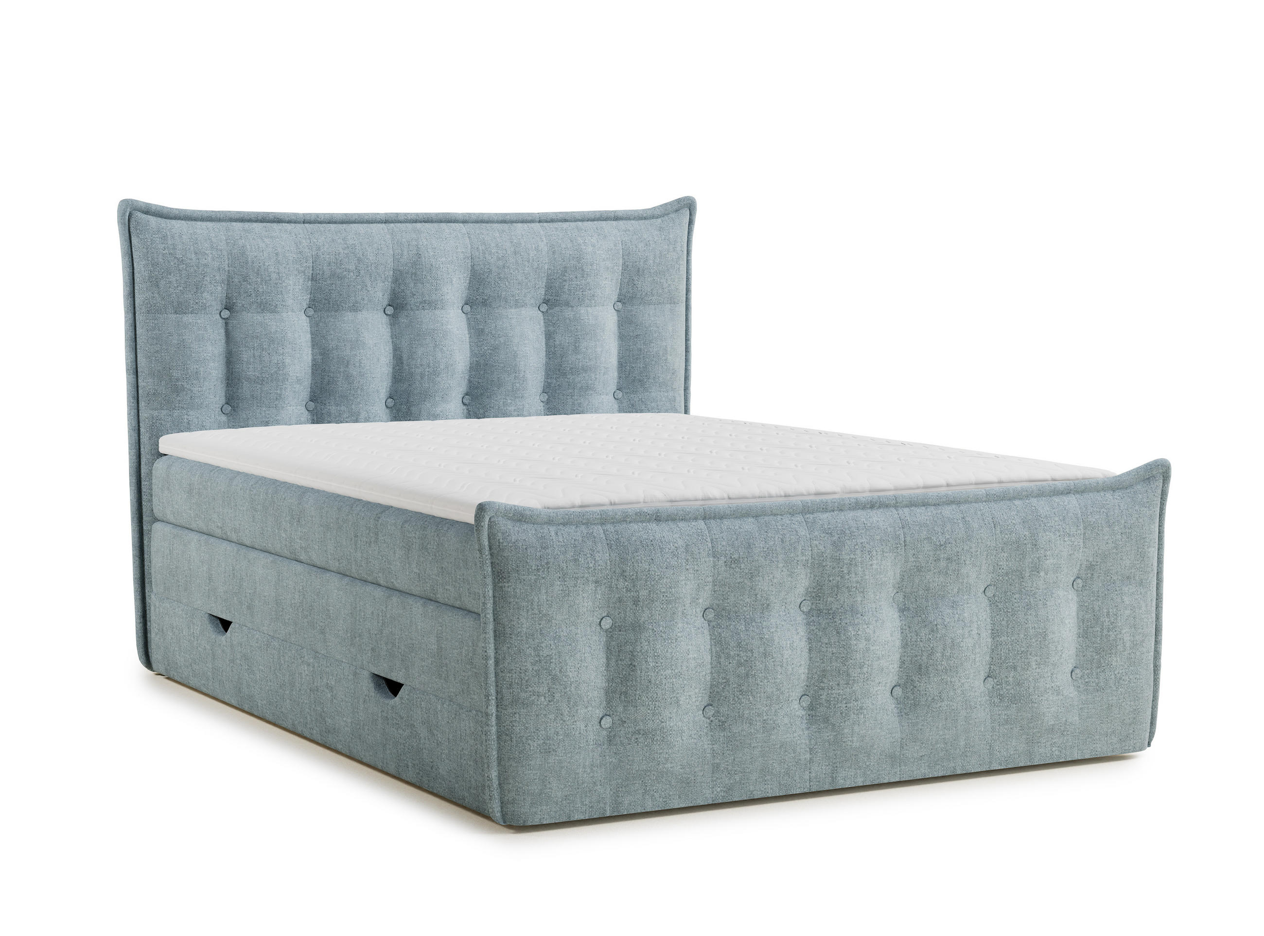 Maison de Reve Boxspringbett Hellblau 160x200 cm