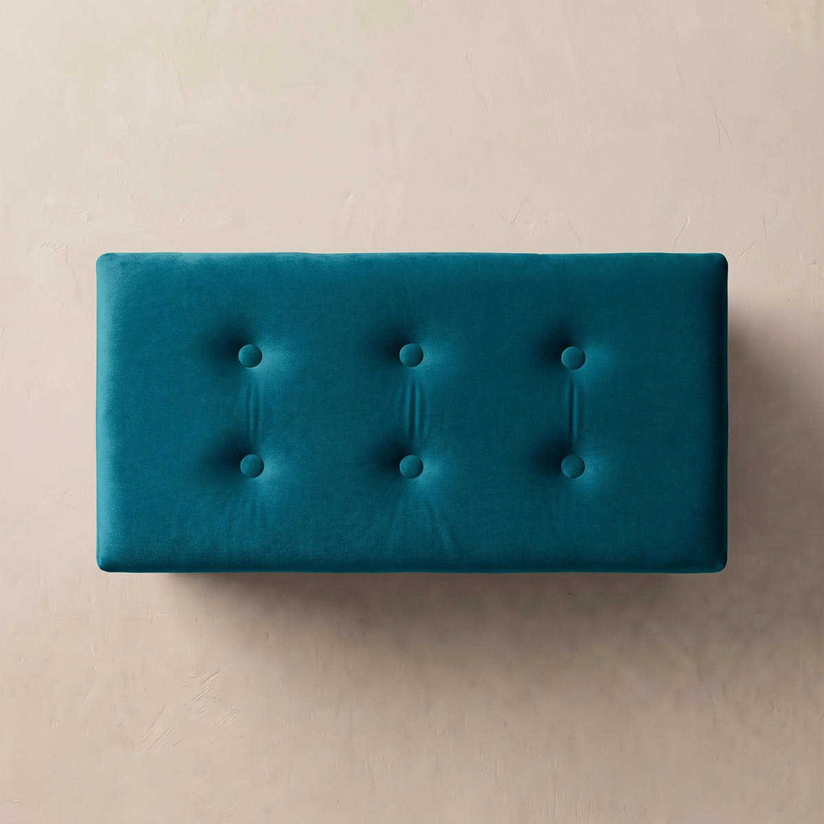 SAMTHOCKER mit Stauraum 76/38/38 cm - Blau, Textil (38/38/76cm) - SCENA LIVING