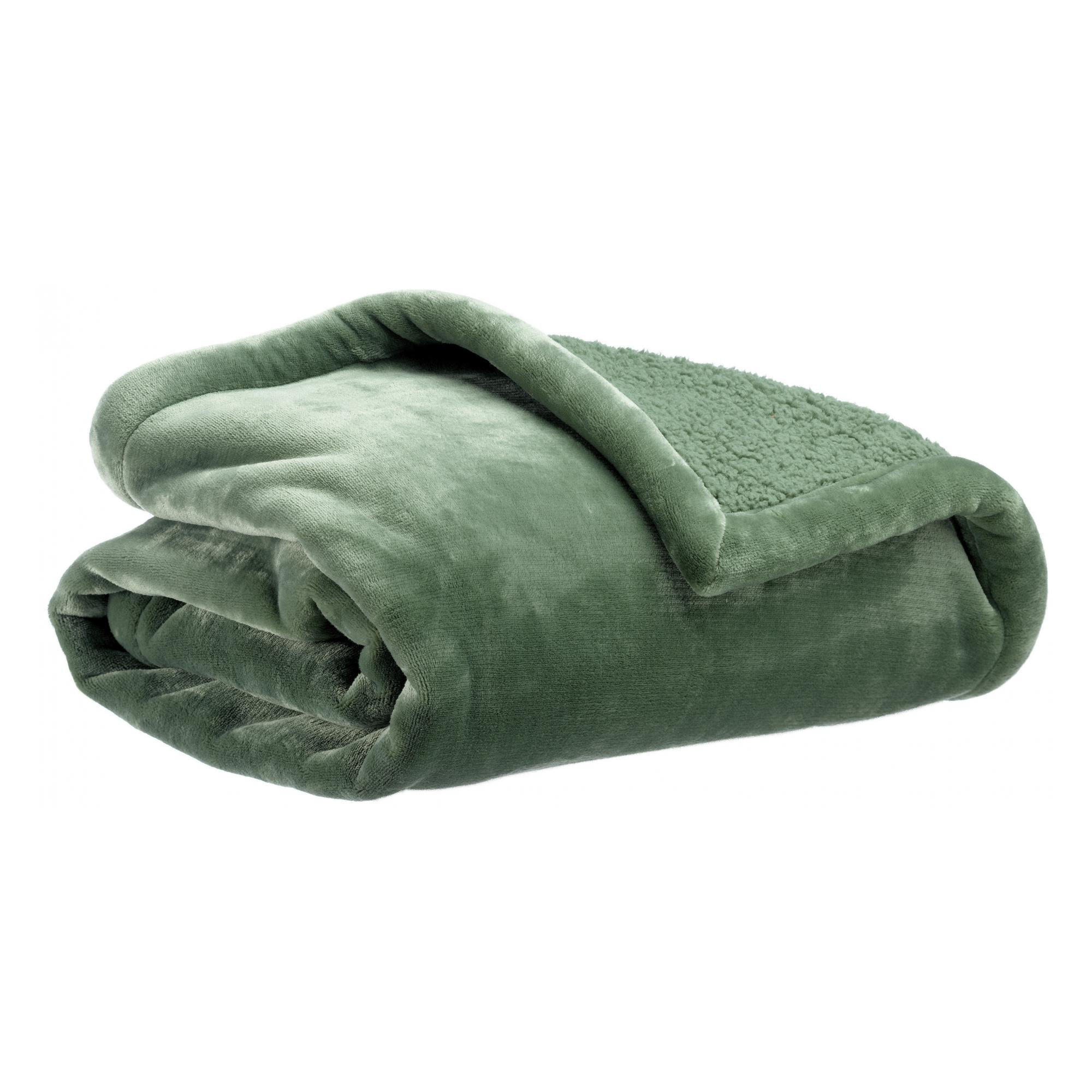 BETTÜBERWURF Michka mandelgrün 240 x 220 cm - Salbeigrün, Textil (220/240cm) - Vivaraise
