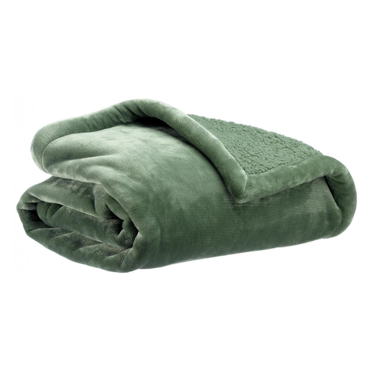 BETTÜBERWURF Michka mandelgrün 240 x 220 cm - Salbeigrün, Textil (220/240cm) - Vivaraise