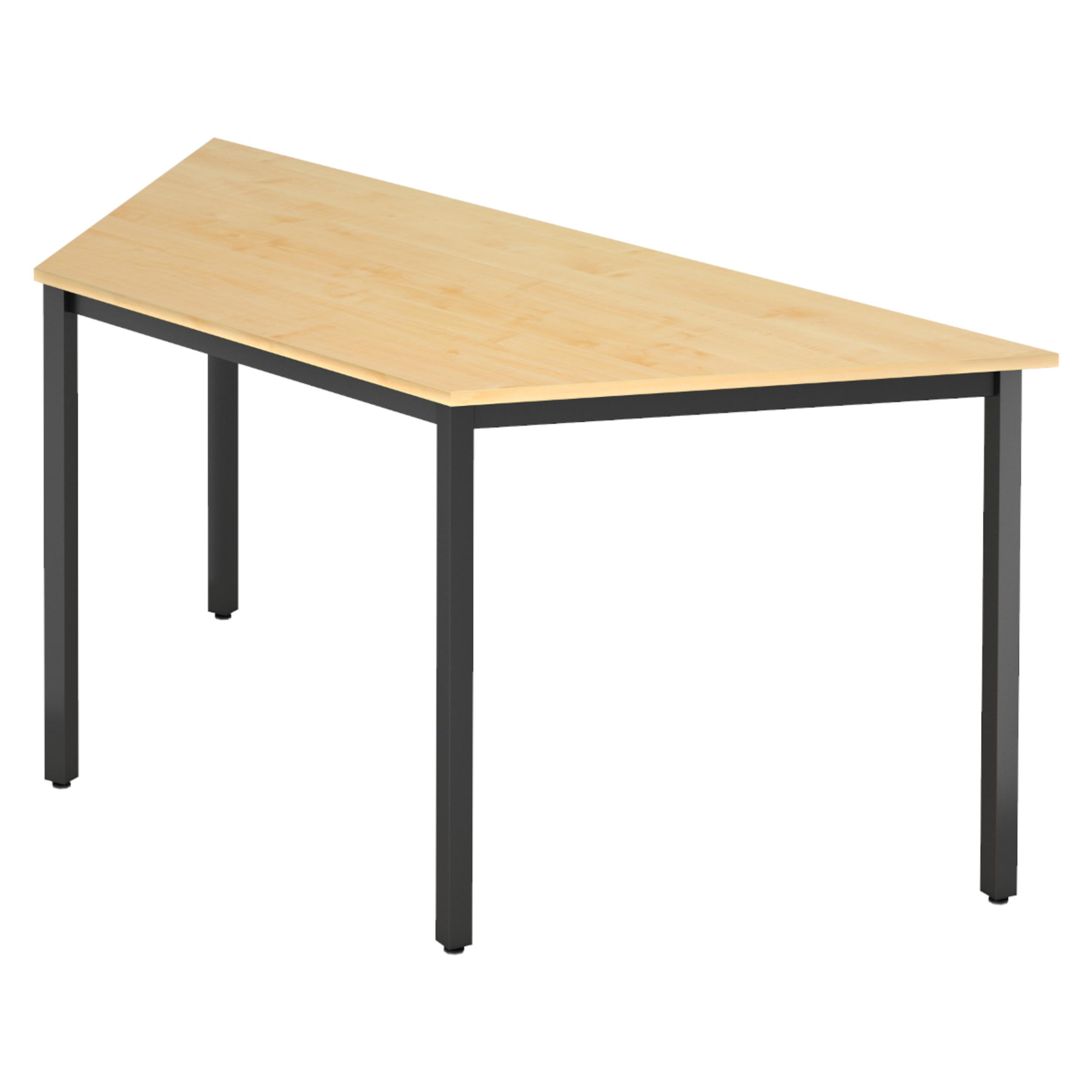 bümö Besprechungstisch Ahorn, Schwarz 160x72x69 cm