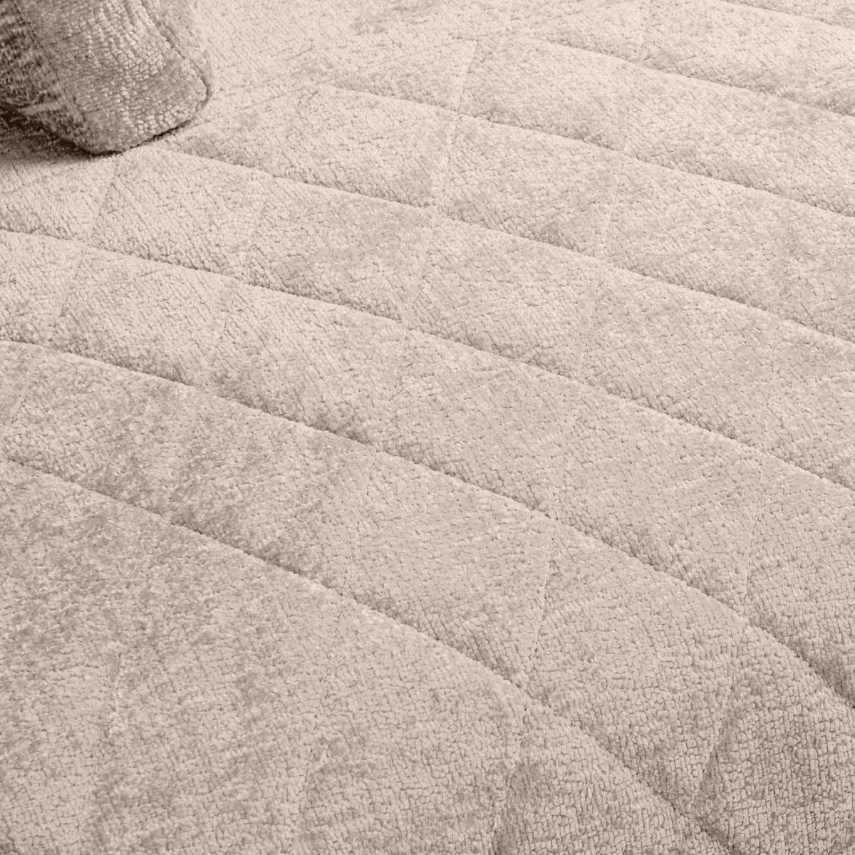 ECKSOFA LINKS BRENTIS Chenille-Stoff, Creme - Creme, Textil (314/224cm) - KONSIMO®