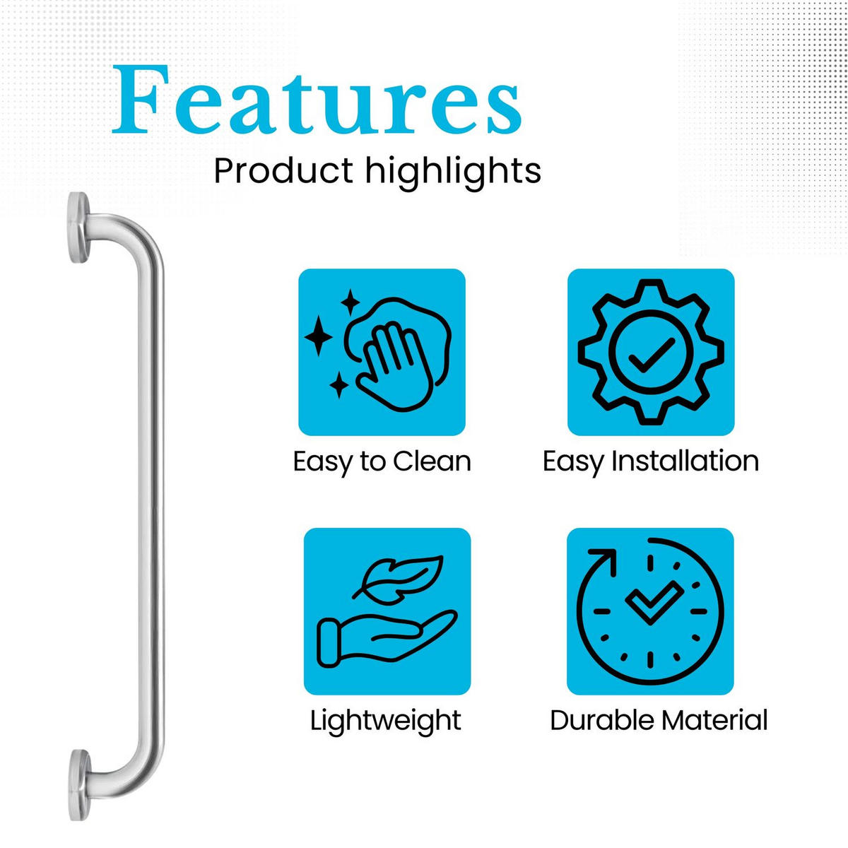 HANDTUCHHALTER 60/1.9 cm (Gebürstet) - Silberfarben, Metall (5/7/60cm) - Intirilife