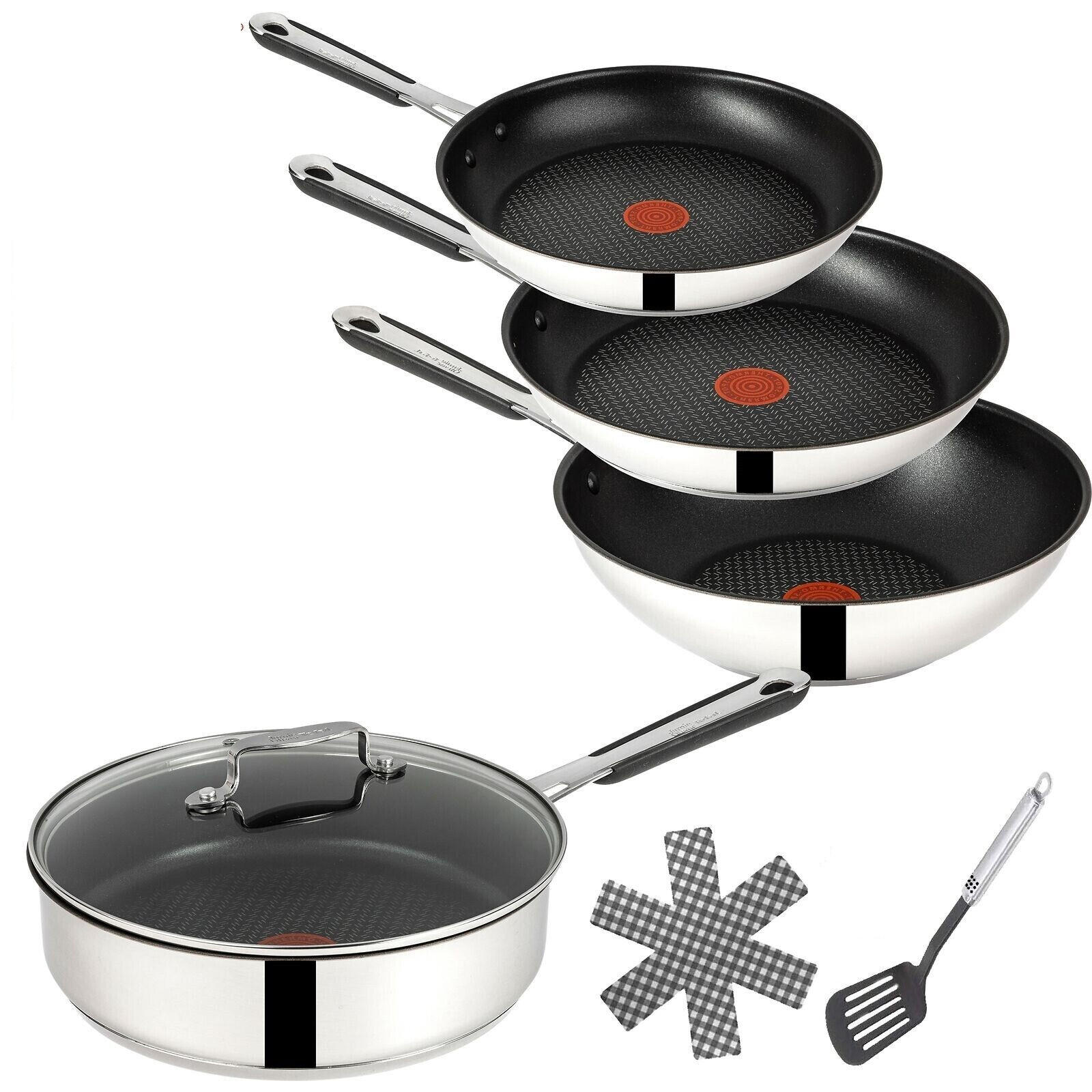 PFANNEN-SET E76 Jamie Oliver Silber 7-Teilig - Silberfarben, Metall - Tefal