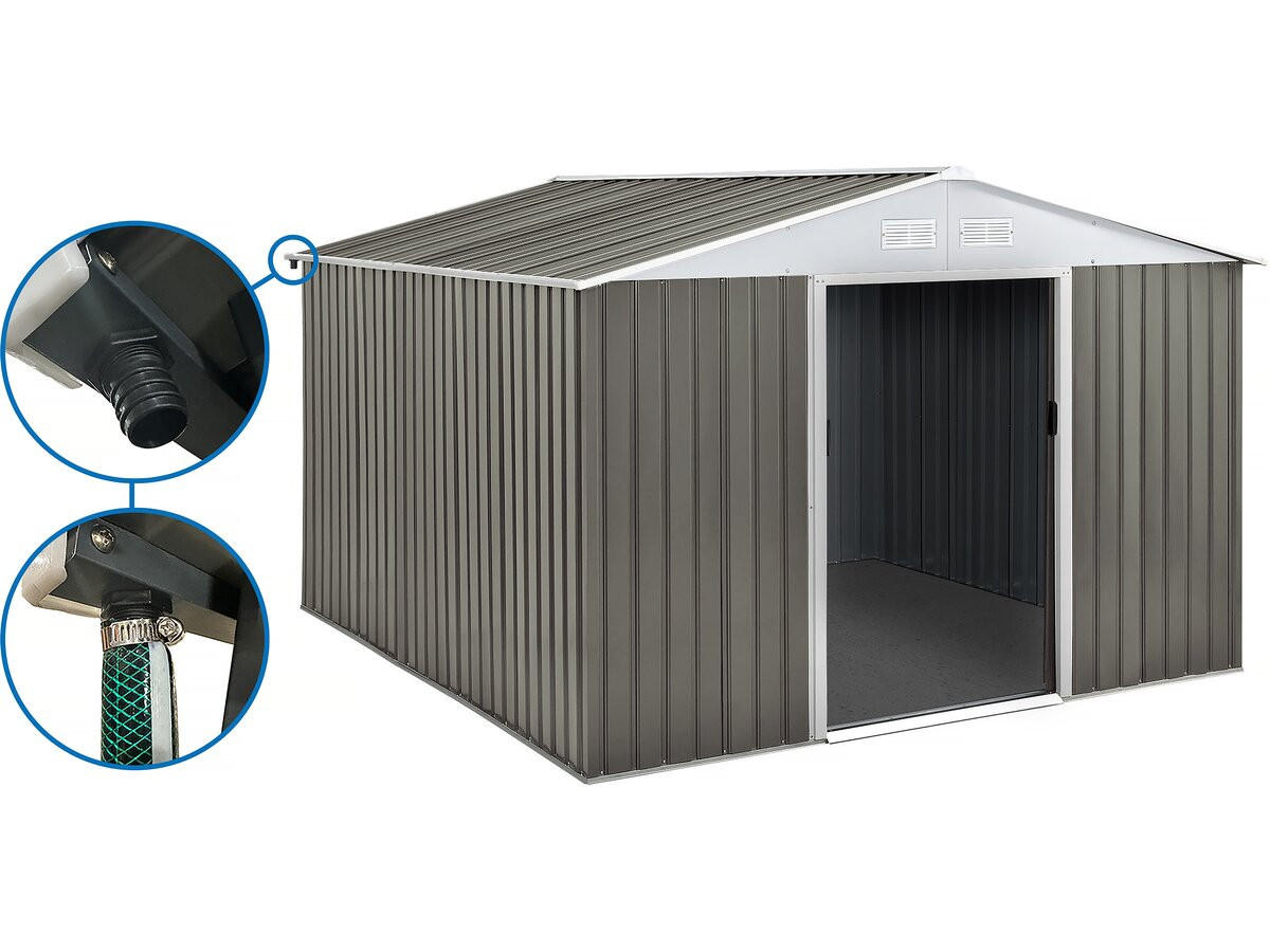 METALL-GARTENHAUS dallas Taupe - Taupe, Metall (330/210/436cm) - Habitat Garten