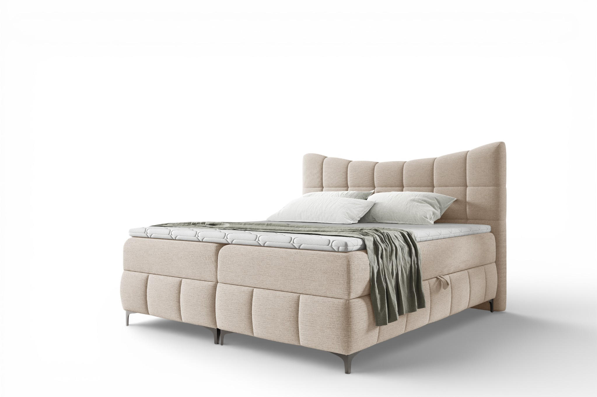 BOXBETT Charles Premi.. In Freya - Braun, Holzwerkstoff/Textil (180/200cm) - Fun Möbel