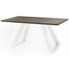 ESSTISCH Colter Weiß rechteckig ausziehbar, Dunkelgrauer Chicago Beton 140-240/80/76 cm - Dunkelgrau/Weiß, Holzwerkstoff/Metall (140/80/76cm) - WFL GROUP