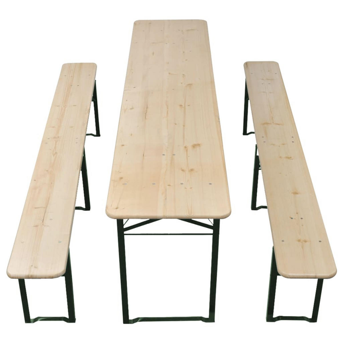 GARTENTISCH Tischhold 75/46/220 cm - Hellbraun, Naturmaterialien (220/75/46cm) - ZMH