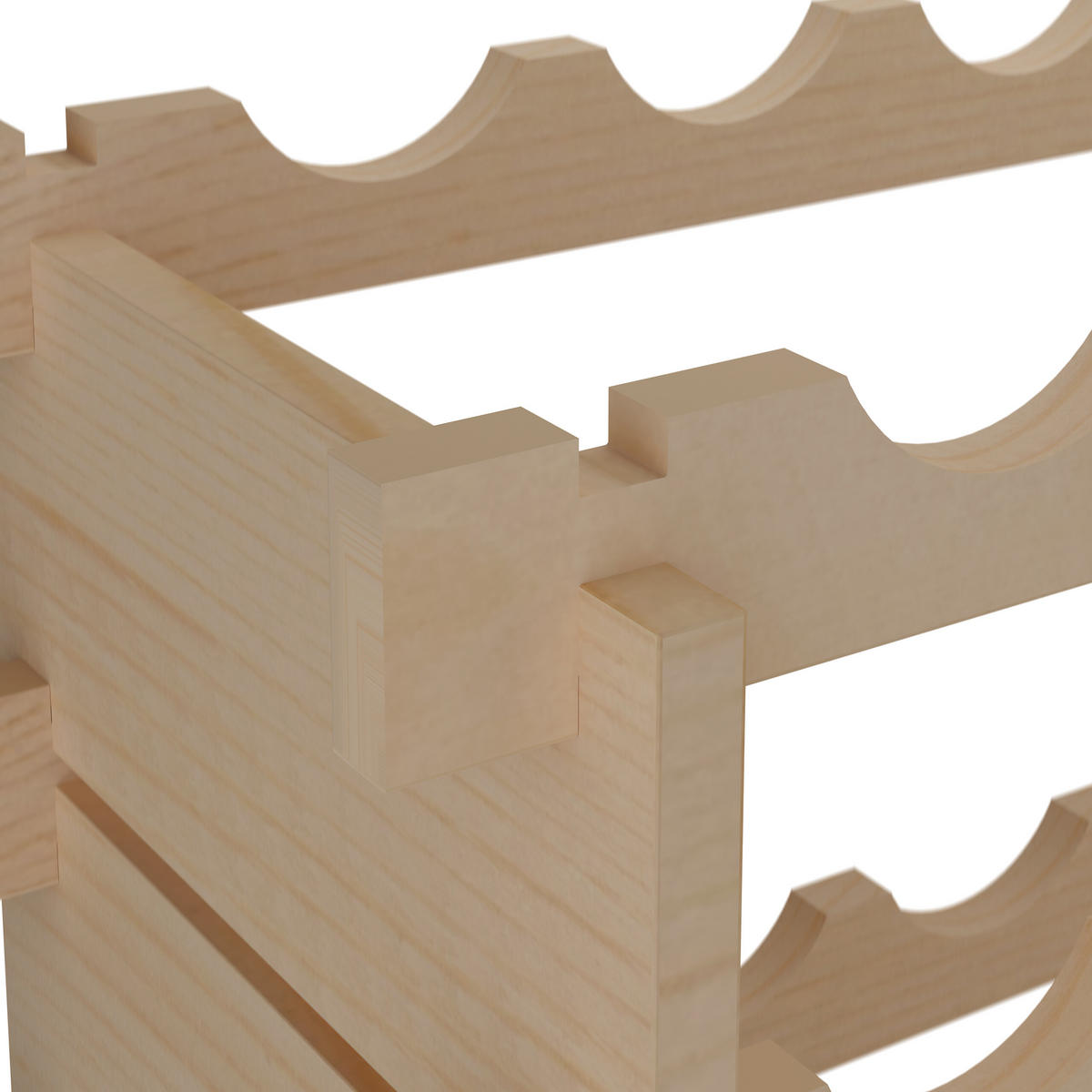 WEINREGAL - Hellbraun, Holz (103/73/25cm) - Relaxdays