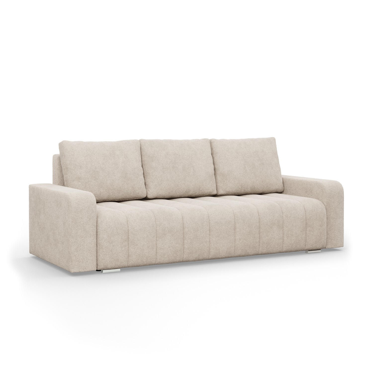 SOFA 3-SITZER MIT SCHLAFFUNKTION ABRIELLE Beige - Beige, Textil (97/87/227cm) - Mebligo