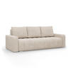 SOFA 3-SITZER MIT SCHLAFFUNKTION ABRIELLE Beige - Beige, Textil (97/87/227cm) - Mebligo